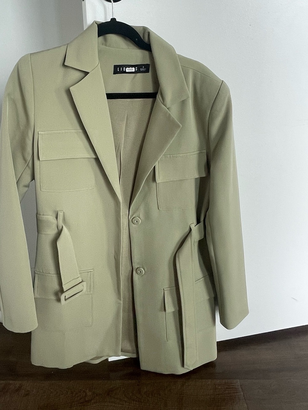 Lioness Olive Utility Field Blazer Dress